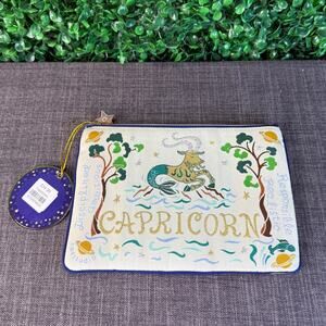 NWT Catstudio Capricorn Astrology Zip Pouch New Gift Travel New Uniquely Woven